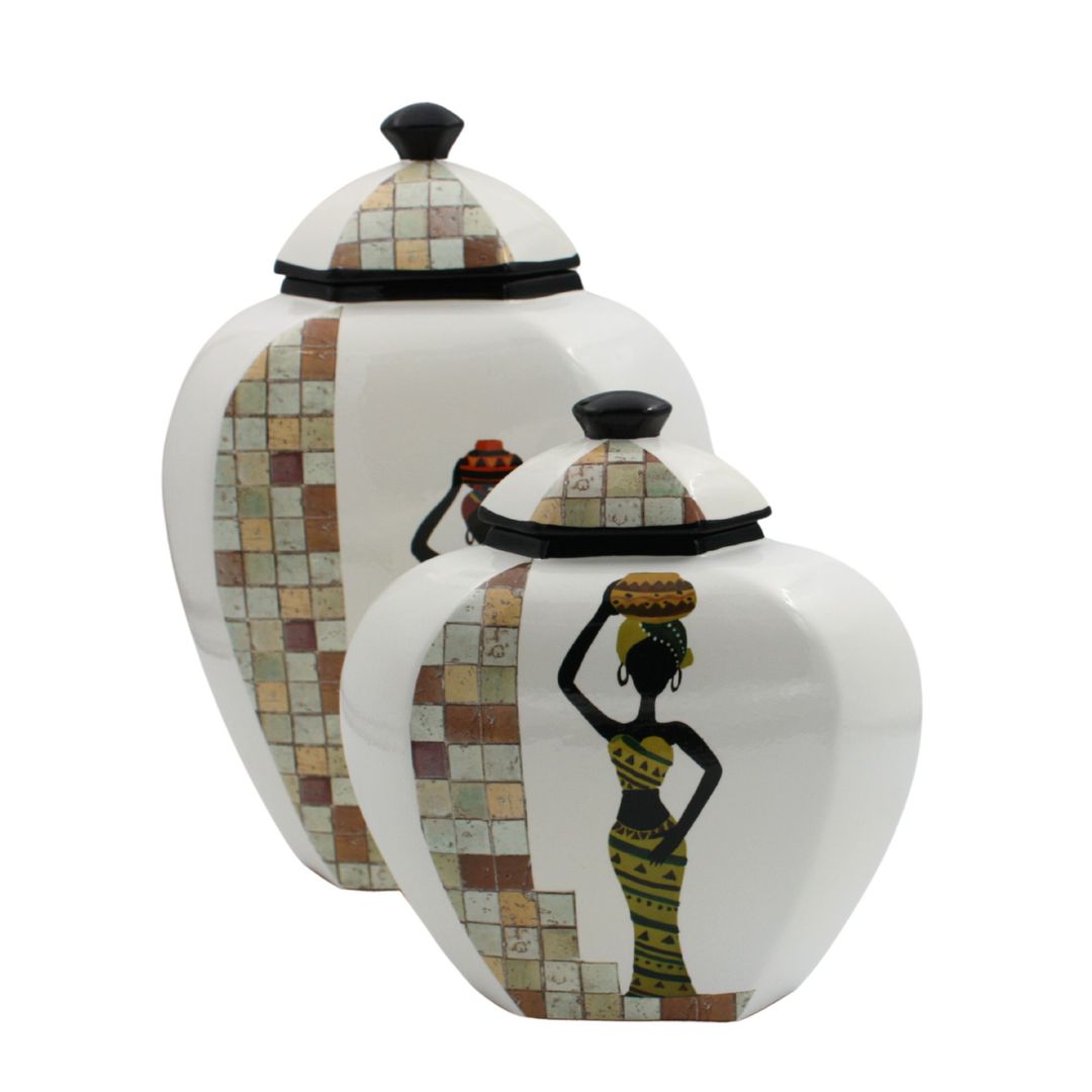 DECORATIVE VASE AFRICAN SMALL image 3